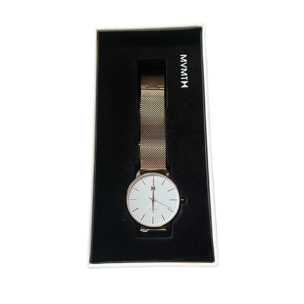 MVMT women’s rose gold round watch w/adjustable strap